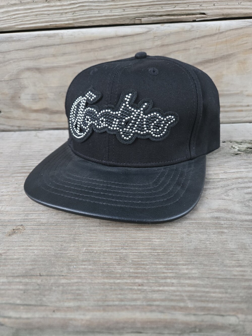 Brand new!! NWT Cookies Brand black snapback hat with silver studs size OS
